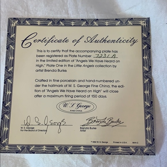 PLATE #1 Angels We Have Heard On High Collector Plate NEW - Picture 5 of 8